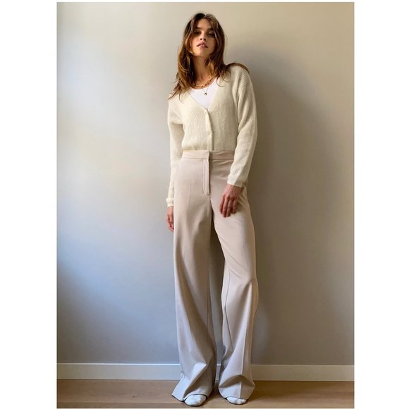 Wilfred Front To Back Cardigan / Size XS / Birch Mohair Alpaca Aritzia V-Neck - Picture 3 of 12